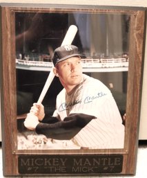 Mickey Mantle Autographed Photo With COA