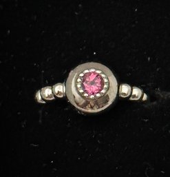 Sterling Silver Pink Topaz Ring-size 6.5