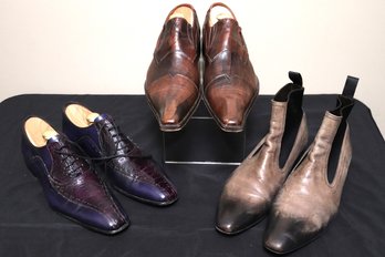 Men's Italian Leather Shoes Size 8 - 8.5