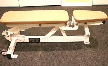 Hammer Strength Weight Bench On White Metal Base