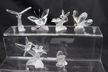 Large Collection Of Swarovski Silver Crystal Including Butterflies, Hummingbird And Dragonfly