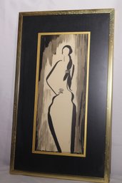 Abstract Figurative Art Print In The Frame