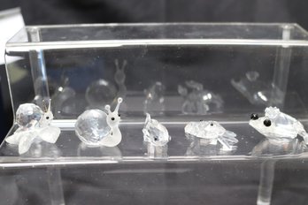 Swarovski Silver Crystal Includes Snails, Crab, Frog And Fish