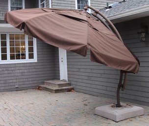 Treasure Garden Large Canopy Umbrella Opens To Approx. 10 Feet As Pictured With A Sunbrella Canvas.