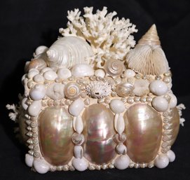 Vintage Handmade Seashell Art Box