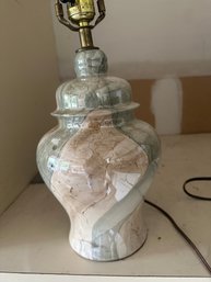 Decorative Glazed Ceramic Table Lamp Lamp Is 7 X 22 Inches Tall.