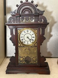 Antique Seth Thomas Wood Gingerbread Clock Late 1800s As Pictured Tested In Working Condition