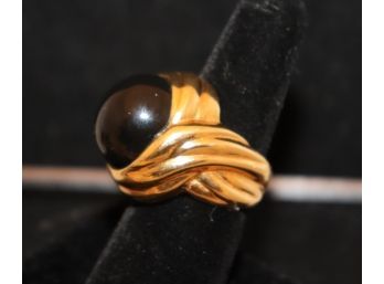 14K YG Large Woman's Onyx Ring