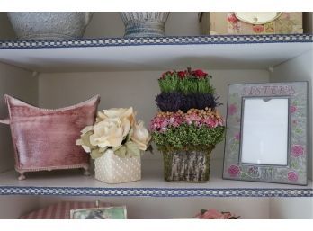 Assorted Feminine Boudoir Decorative Shelf Accessories