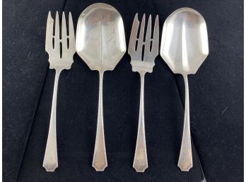 Weidlich Sterling 4 Pc Sterling Silver Serving Utensils Approx 4.66 Ozt