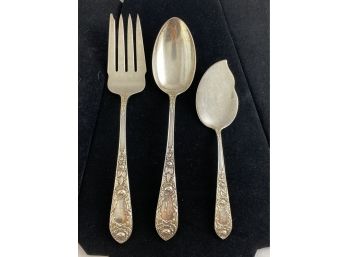 3 Pc Sterling Silver Serving Utensils By S. Kirk & Sons Approx 6.62 Ozt