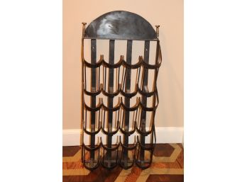 Vintage Medieval Look Iron Wine Rack For Hanging