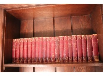 20 Vintage Waverly Novels, Red Leather Bound -  Redgauntlet, Kenilworth, Old Mortality, Guy Mannering, Etc