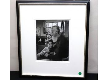 Photo By Yousuf Karsh Of Edward Steichen And Younger Woman Kneeling At His Side