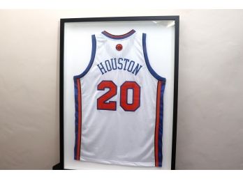 Allan Houston NYK #20 Professionally Framed Signed Jersey