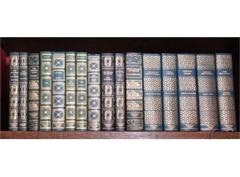 Set Of International Collectors Library Books-Blue & Green/Gold Spines & Featuring Famous Works Of Literature