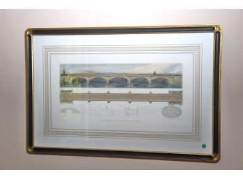 Vintage Architectural Print Of The New London Bridge