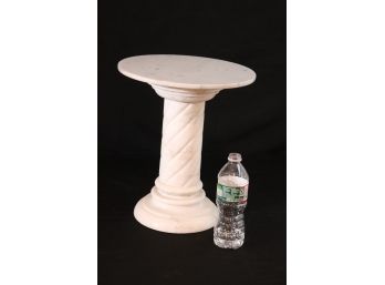 Vintage Carved Carrara Marble Pedestal