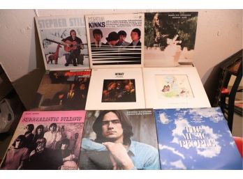 9 Vintage Vinyl Popular Music Records  Graham Nash, Seals & Croft, James Taylor & More