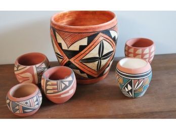 Painted South Western Ceramic Pottery Includes Ac Jemez, D.R. Lewis