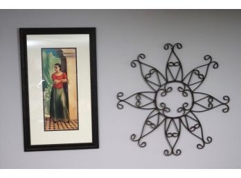 Rustic Metal Star Wall Decor & Framed Print By Lapetz