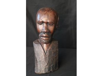 Hand Carved African Elder Wood Sculpture From Zimbabwe