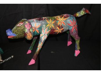 Fabulously Hand Painted Animal Sculpture By Francisco Fabian Ojeda