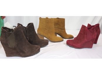 Lot Of Women's Suede Boots: Size Size 11 By Jildor And Edelman Size 11