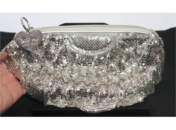 Silver Metal Colored Sequin Purse By Felix Ray New York