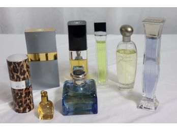 Lot Of 8 Perfume Bottles By Chanel, Herve Legere, Gucci, Dolce & Gabbana, Bottega Veneta, RL, Este Lauder