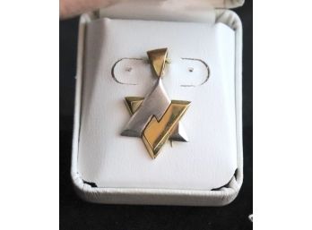 Sterling And Gold Star Of David Pendant