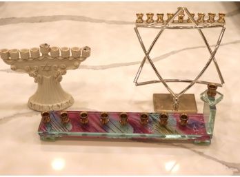 3 Menorahs: Judaica