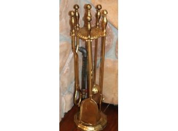 Brass Fireplace Tool Set