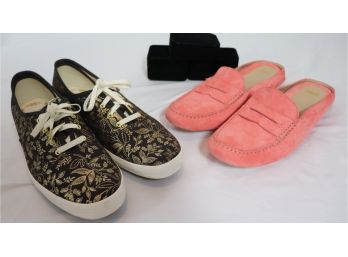 Lot Of Women's Shoes By Keds Size 11 And Salmon Suede Johnston And Murphy Size 11