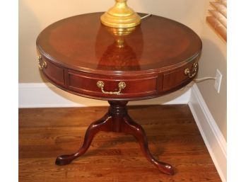 Round Drum Table With Queen Anne Style Legs By Century Furniture