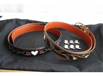 Custom Cowboy Style Women's Belts And Buttons