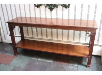 John Stuart Console Table With Chippendale Style Legs & Border Trim