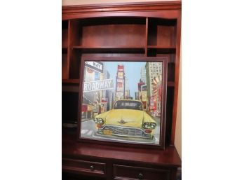 Fun Broadway/Taxi Framed Wall Art Decor