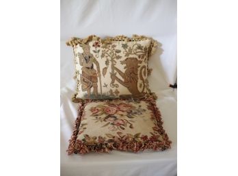 Very Pretty Handmade Needlepoint Pillows