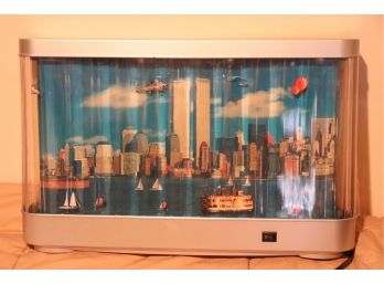 Cool Retro NY City Revolving Scene NY City Skyline Light