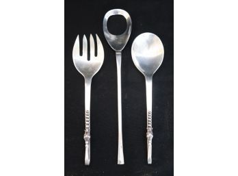 Sterling Silver 3 Pc. Serving Utensils - Mexico