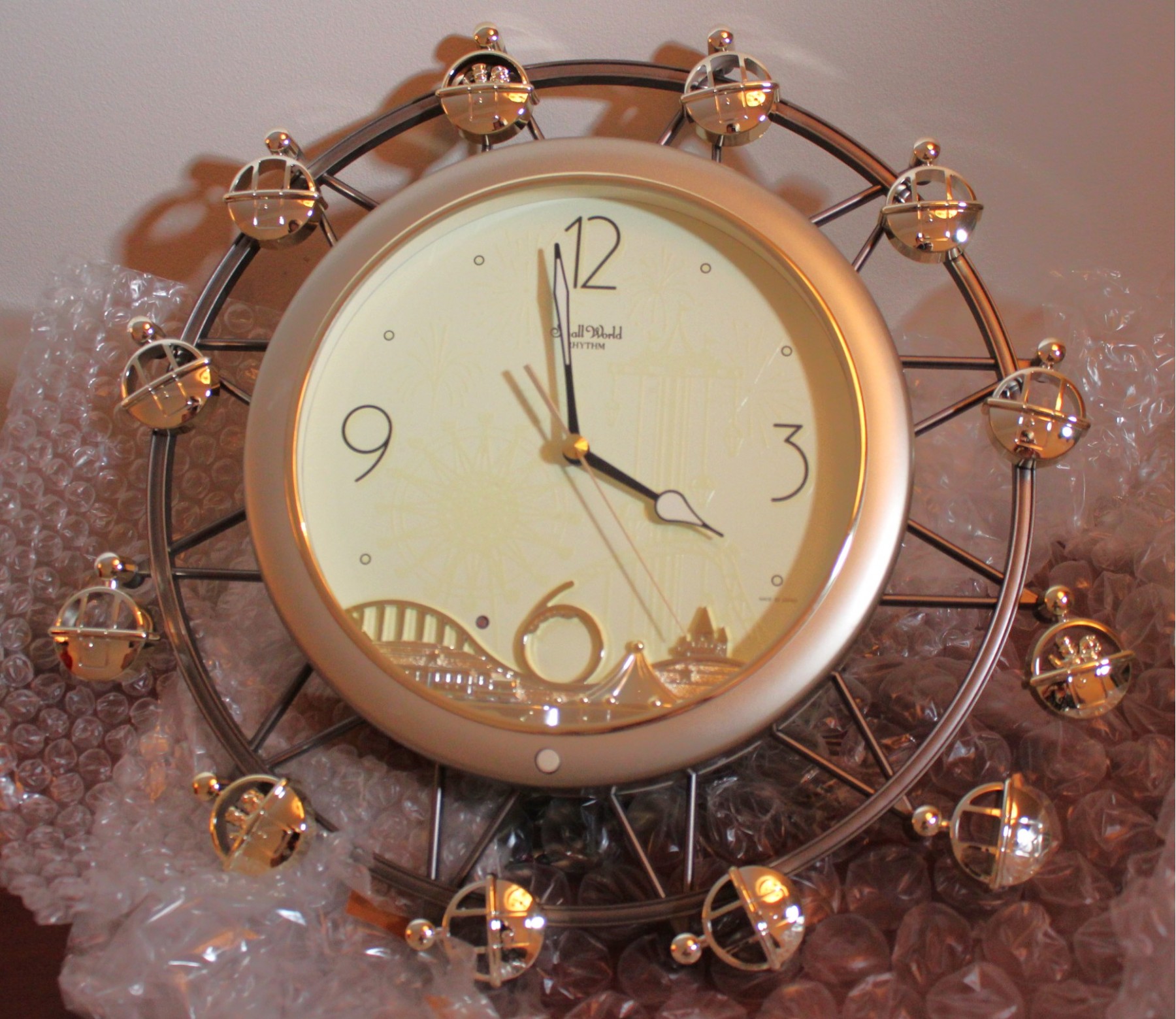 Rhythm Small World Carousel Clock Battery Operated #26718 ...