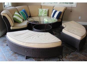 Island Designs By The Natural Beauty Of Wicker Agio All Weather Wicker Patio Set, Kept Indoors & Includes