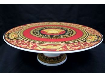 Versace Medusa Red Pedestal Cake Stand By Rosenthal Studio Line Germany