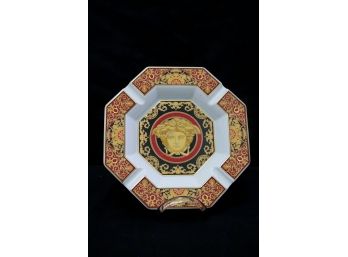 Versace Medusa Red Octagonal Ashtray By Rosenthal Studio Line