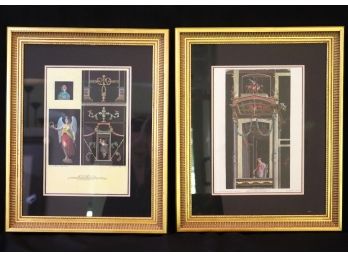 Pair Of Framed Prints, Palmi Due Romani/ Palmi Due Napolet- Gio Cardnova Reg Delvin. & Scala Unis Palmi Rom. N