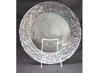Tiffany And Co. Rock Cut Crystal Plate 12 Diameter