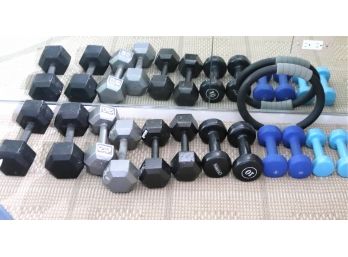 Lot Of Assorted Weights From 5 Lbs. -30 Lbs.
