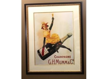 Vintage Champagne G. H. Mumm And Co. Framed Poster