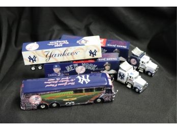 New York Yankee Toy Trucks And Team Bus